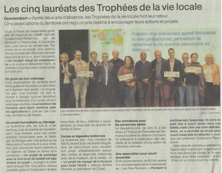 Les Rex Runners - Trophée de la vie locale Crédit Agricole